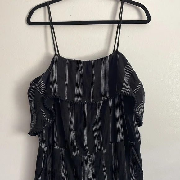 Black jumpsuit with pin stripes - Picture 2 of 4